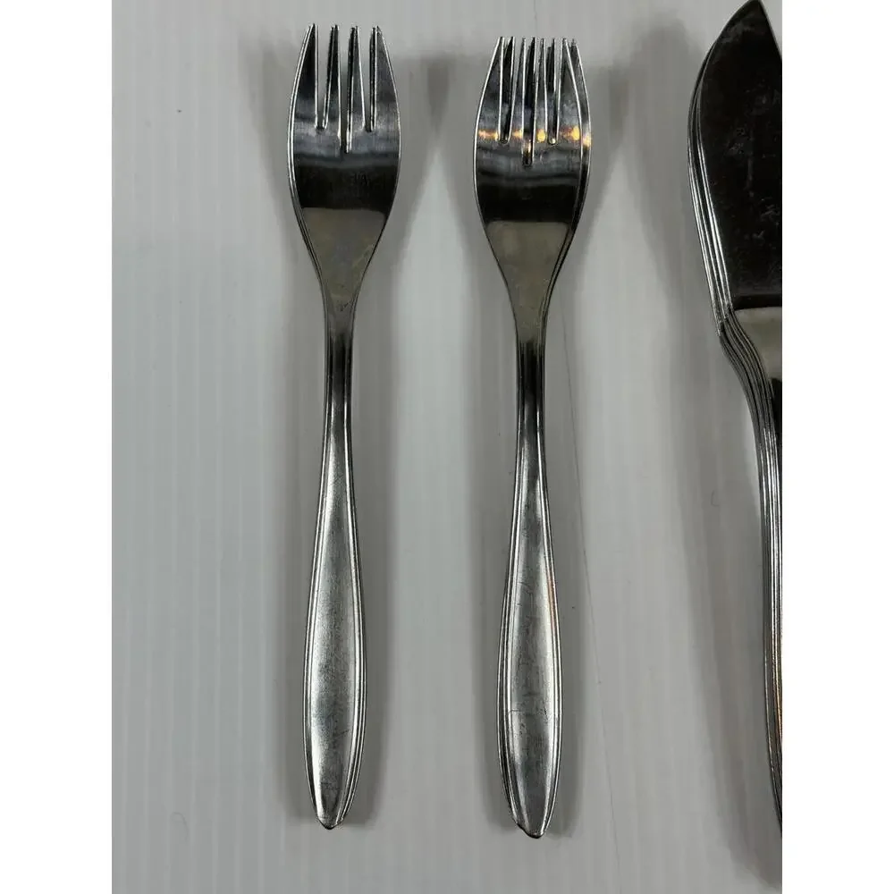 Vintage Chronolite Forks Butter‎ Knifes Stainless Steel 16 Pieces MCM